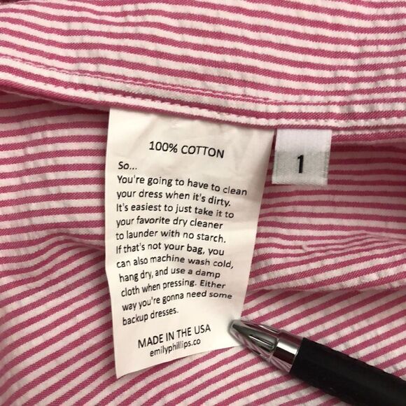 Emily Phillips shirt dress button up size 1 - Picture 8 of 10